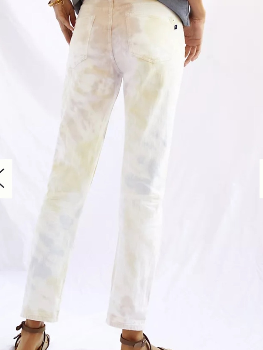 Anthropologie Pilcro Women Light Multi Tie-Dye Boyfriend Jeans - Picture 2 of 11